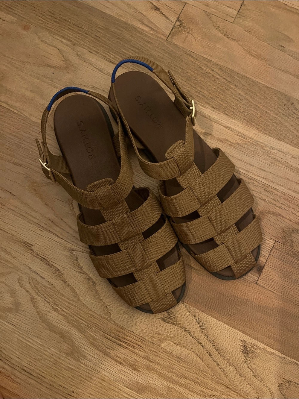 Rothy's Brown Woven Strappy Sandals